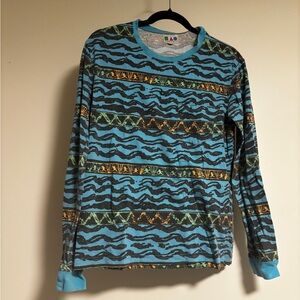 Urban Outfitters Vibrant Patterned Long Sleeve Shirt